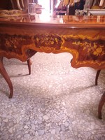 Xvi. Lajos style antique inlaid women's desk 105x55x75cm high