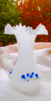 Art Nouveau style milk glass vase