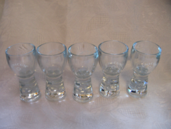 Unicum short drinking glass with a solid base