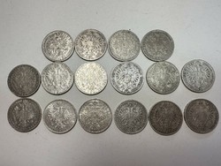 1 Florin lot with rarer years. A total of 16 pcs