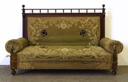 1M704 antique upholstered pewter sofa