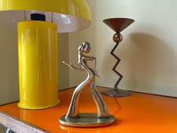Art deco táncosnő kisplasztika szobor/figura