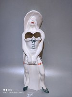 It's worth it now!!! Majolica extravagant female sculpture marked, large-sized World Hy ceramic