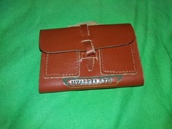 1970s mini leather bag passenger catering souvenir ks leporello pictures Budapest according to the pictures