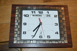Jaz wall clock perpetual calendar calendar clock mid century