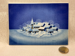 Villeroy & boch porcelain postcard v & b snow night a86 vilbocard helga moosbacher (1)