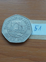 Jersey 50 pence 1994 (arch of grosnez castle) 27.3 mm, copper-nickel 51.