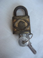 Old lion padlock