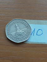 Jersey 20 pence 2002 copper-nickel la corbière lighthouse 10.