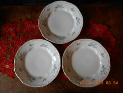 Zsolnay kék barackvirág mintás lapos tányér