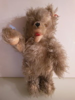 Teddy bear - marked - 38 x 20 cm - hand sewn - German - very worn