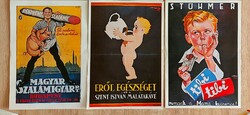 Eredeti retro plakát másolatok (reprint) 3 db