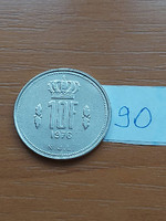 LUXEMBURG 10 FRANK 1976 János nagyherceg, Nikkel  90.