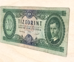 October 24, 1949 - Paper 10 forints with Rákosi coat of arms issued by me....