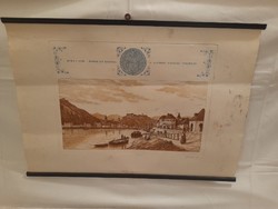 Marked etching looking up from the Danube, Buda 1845