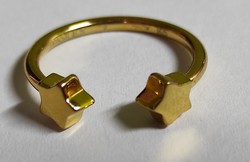 Fossil gold-plated silver ring