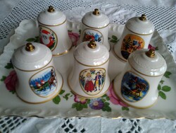 Rörftrand Swedish porcelain bells with Christmas decor with copper fittings and markings!