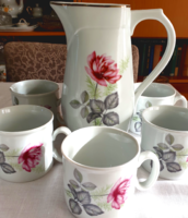 Zsolnay peony cups with pitcher