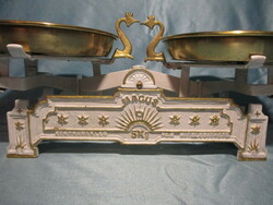 Rooster magician copper plate scale with full set of weights
