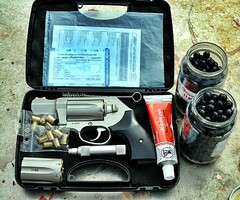 Double bull/triple bull with rubber bullets 240 j. Stainless full steel gun. New!