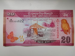 Sri lanka  20 rupees 2016 UNC