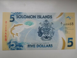 Salamon szigetek 5 dollár 2019 UNC Polimer