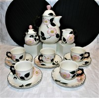 Tea and coffee set - villeroy & boch - wild-rose decor - with wild rose pattern