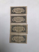 1944 Red Army 1 pengő lot of 4 pcs