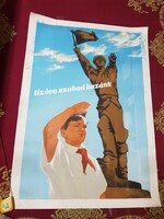 Old communist poster, László Balogh