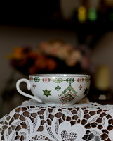 Art deco francia fajansz teás csésze, hibátlan, Sarreguemines (?)