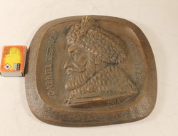 Kolozsvári Puskás Sándor terrakotta bronzírozott falikép Bethlen Gábor 161
