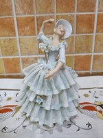 Unterweisbach porcelain lady in lace dress