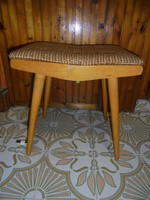 Art deco tűlábú, párnázott szék, hokedli, ülőke