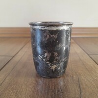 Old silver baptismal cup