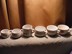 Thick porcelain coffee cup segafredo - douwe egberts - costa rica - rombouts