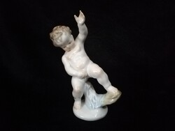 Herend peeing putto figure