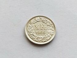 Svájc ezüst 1/2 frank 1966. B.
