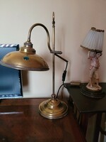 Antik réz bankár lámpa