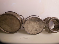 Baking pan - 5 pcs - metal - antique - extremely thick strong - Austrian - perfect