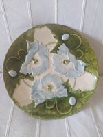 Schütz cilli: wall plate, decorative plate with blue floral decor, 26 cm