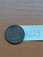 KANADA 1 CENT 1952 VI. GYÖRGY 1229