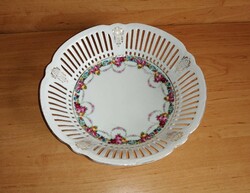 Old Bavarian porcelain bowl with openwork edge 23 cm (w)