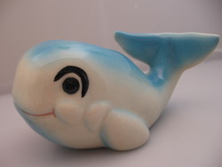 Baby dolphin shaped porcelain bush