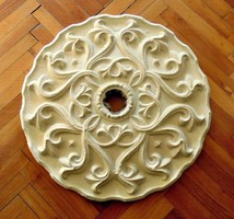 Antique large plaster rosette, chandelier ornament