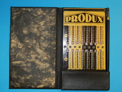 "PRODUX" hordozható számológép az 1930-as évekből kiváló állapotban