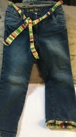 Dark blue lined jeans for 104 cm tall girls (3-4 years old), lupilu brand