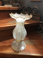 Art deco üveg váza, 36 cm-es magasságú hibátlan darab.