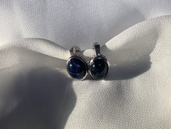 Star sapphire earrings silver 925