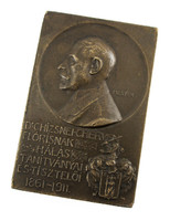 Master Jenő: dr. Chizsnei cherven floral plaque 1861-1911
