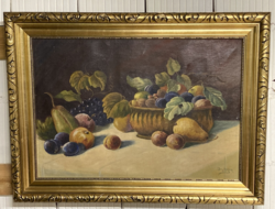 Still life with fruits in a beautiful frame.